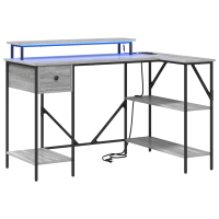 Produktbild för Skrivbord Grå Sonoma 120 x 79 x 86,5 cm Konstruerat trä