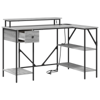 Produktbild för Skrivbord Grå Sonoma 120 x 79 x 86,5 cm Konstruerat trä
