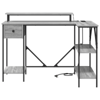 Produktbild för Skrivbord Grå Sonoma 120 x 79 x 86,5 cm Konstruerat trä
