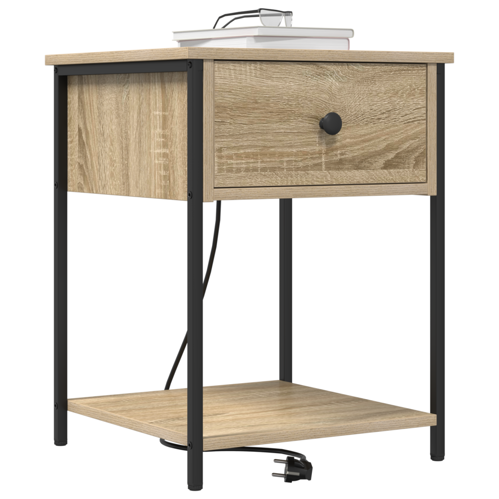Produktbild för Nattduksbord 2 pcs Sonoma-ek 42 x 41 x 56 cm Konstruerat trä