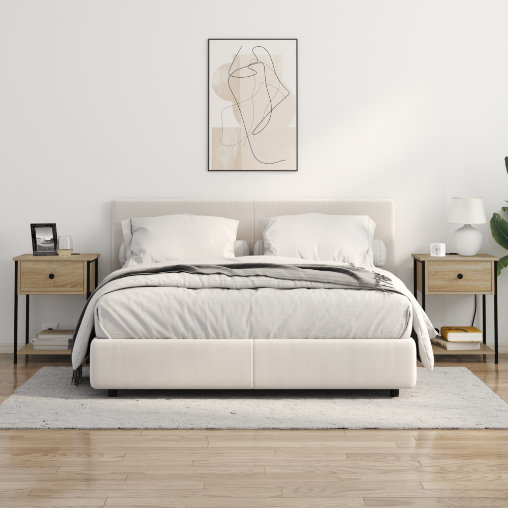 Produktbild för Nattduksbord 2 pcs Sonoma-ek 42 x 41 x 56 cm Konstruerat trä