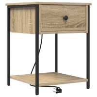 Produktbild för Nattduksbord 2 pcs Sonoma-ek 42 x 41 x 56 cm Konstruerat trä