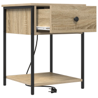 Produktbild för Nattduksbord 2 pcs Sonoma-ek 42 x 41 x 56 cm Konstruerat trä