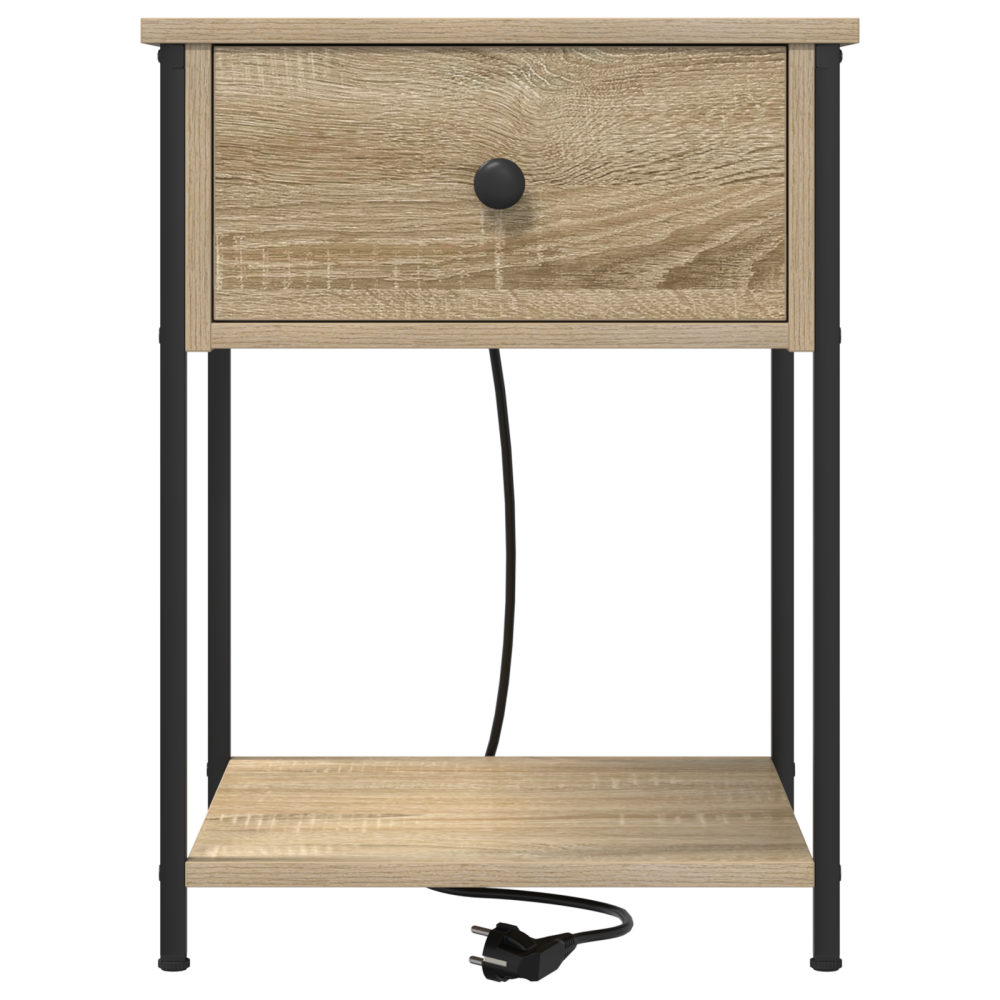 Produktbild för Nattduksbord 2 pcs Sonoma-ek 42 x 41 x 56 cm Konstruerat trä