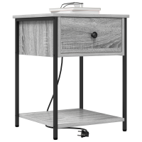 Produktbild för Nattduksbord 2 pcs Grå Sonoma 42 x 41 x 56 cm Konstruerat trä