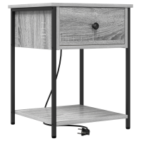 Produktbild för Nattduksbord 2 pcs Grå Sonoma 42 x 41 x 56 cm Konstruerat trä