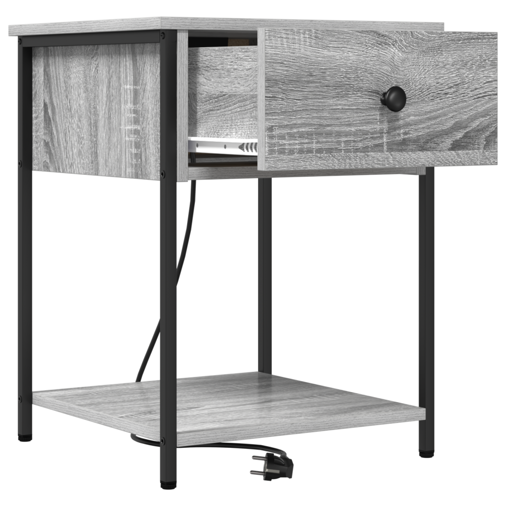 Produktbild för Nattduksbord 2 pcs Grå Sonoma 42 x 41 x 56 cm Konstruerat trä