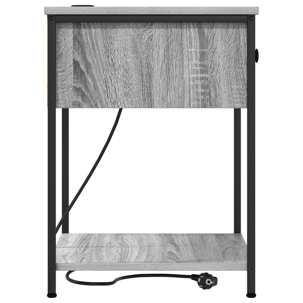Produktbild för Nattduksbord 2 pcs Grå Sonoma 42 x 41 x 56 cm Konstruerat trä