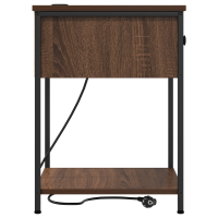 Produktbild för Nattduksbord 2 pcs Brun Ek 42 x 41 x 56 cm Konstruerat trä