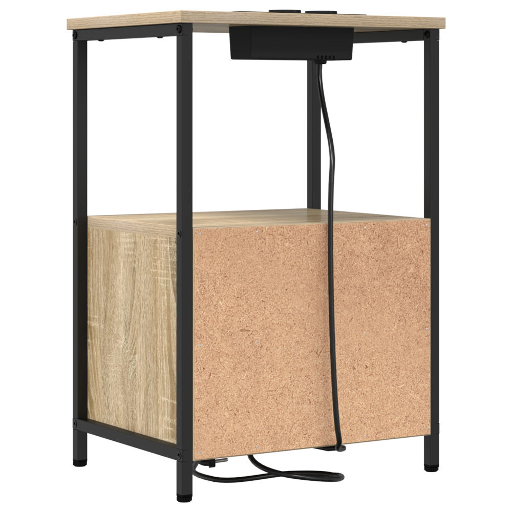 Produktbild för Nattduksbord med låda Sonoma-ek 40 x 31 x 60 cm Konstruerat trä