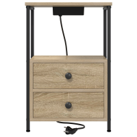 Produktbild för Nattduksbord 2 pcs Sonoma-ek 40 x 31 x 60 cm Konstruerat trä