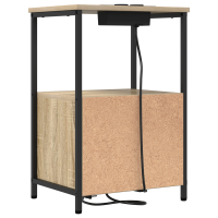 Produktbild för Nattduksbord 2 pcs Sonoma-ek 40 x 31 x 60 cm Konstruerat trä
