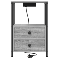 Produktbild för Nattduksbord 2 pcs Grå Sonoma 40 x 31 x 60 cm Konstruerat trä