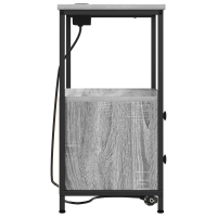 Produktbild för Nattduksbord 2 pcs Grå Sonoma 40 x 31 x 60 cm Konstruerat trä