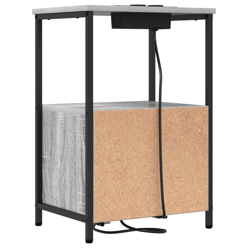 Produktbild för Nattduksbord 2 pcs Grå Sonoma 40 x 31 x 60 cm Konstruerat trä