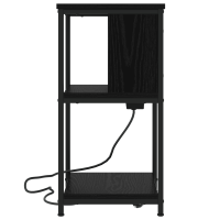 Produktbild för Nattduksbord Svart Ek 38 x 31 x 61 cm Konstruerat trä
