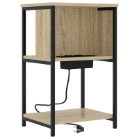 Produktbild för Nattduksbord Sonoma-ek 38 x 31 x 61 cm Konstruerat trä