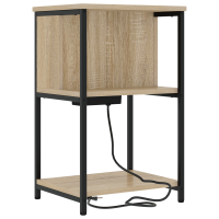 Produktbild för Nattduksbord 2 pcs Sonoma-ek 38 x 31 x 61 cm Konstruerat trä