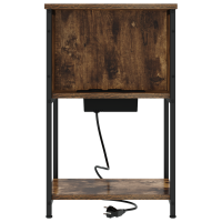 Produktbild för Nattduksbord 2 pcs Rökt ek 38 x 31 x 61 cm Konstruerat trä