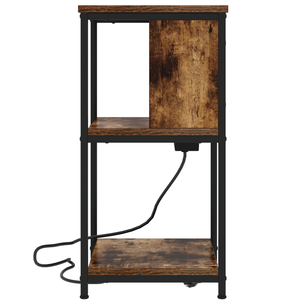 Produktbild för Nattduksbord 2 pcs Rökt ek 38 x 31 x 61 cm Konstruerat trä