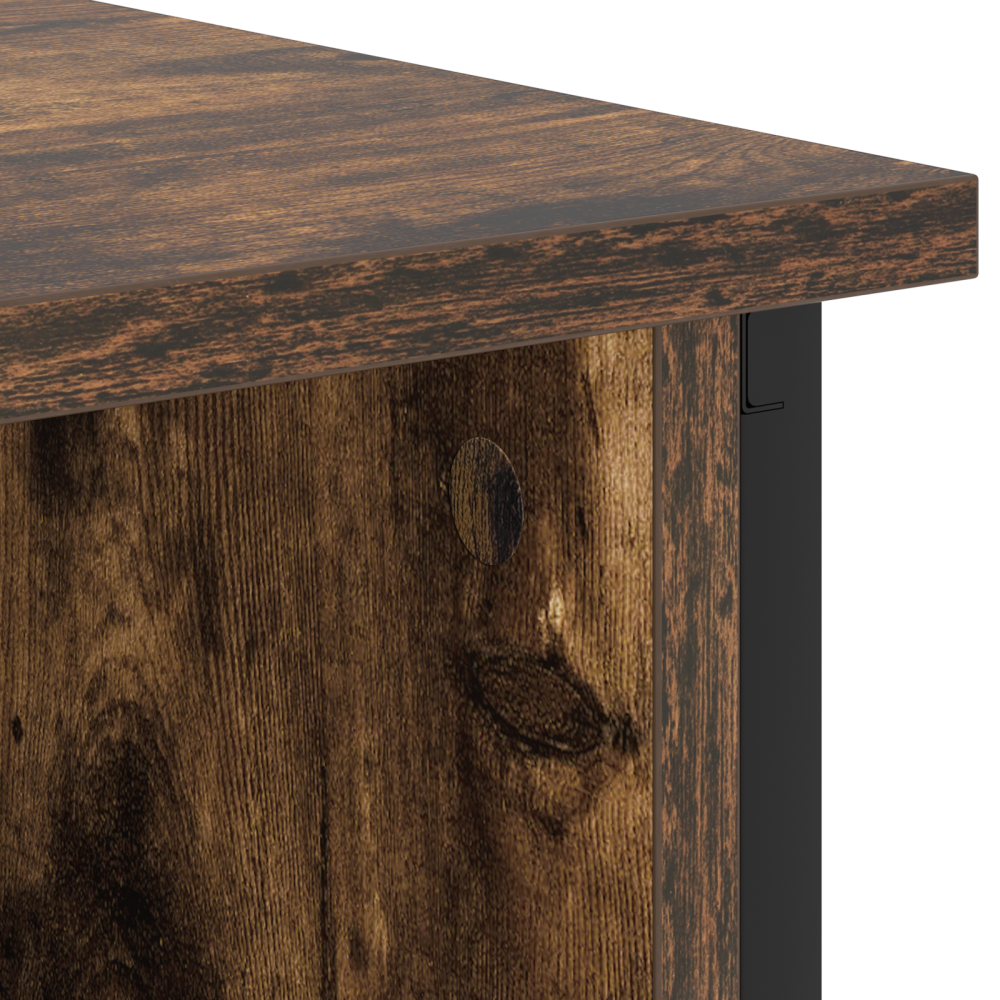 Produktbild för Nattduksbord 2 pcs Rökt ek 38 x 31 x 61 cm Konstruerat trä