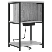 Produktbild för Nattduksbord 2 pcs Grå Sonoma 38 x 31 x 61 cm Konstruerat trä