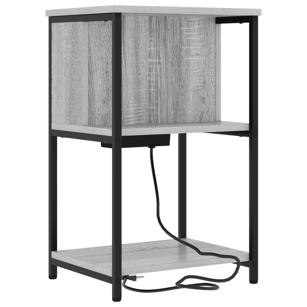 Produktbild för Nattduksbord 2 pcs Grå Sonoma 38 x 31 x 61 cm Konstruerat trä