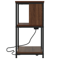 Produktbild för Nattduksbord 2 pcs Brun Ek 38 x 31 x 61 cm Konstruerat trä