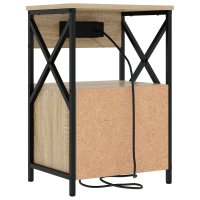 Produktbild för Nattduksbord 2 pcs Sonoma-ek 40 x 31 x 60 cm Konstruerat trä