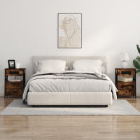 Produktbild för Nattduksbord 2 pcs Rökt ek 40 x 31 x 60 cm Konstruerat trä