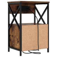 Produktbild för Nattduksbord 2 pcs Rökt ek 40 x 31 x 60 cm Konstruerat trä