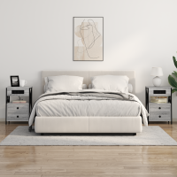Produktbild för Nattduksbord 2 pcs Grå Sonoma 40 x 31 x 60 cm Konstruerat trä