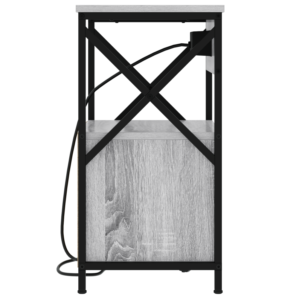 Produktbild för Nattduksbord 2 pcs Grå Sonoma 40 x 31 x 60 cm Konstruerat trä