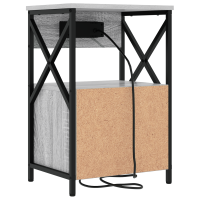 Produktbild för Nattduksbord 2 pcs Grå Sonoma 40 x 31 x 60 cm Konstruerat trä