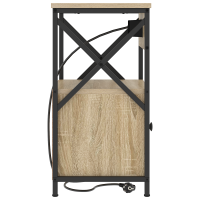 Produktbild för Nattduksbord med låda Sonoma-ek 40 x 31 x 60 cm Konstruerat trä