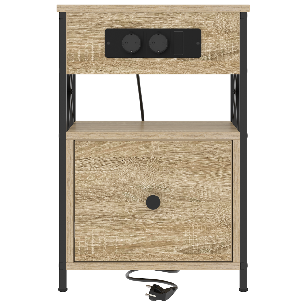 Produktbild för Nattduksbord 2 pcs Sonoma-ek 40 x 31 x 60 cm Konstruerat trä