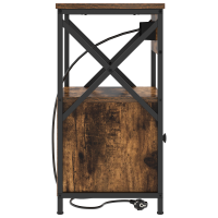 Produktbild för Nattduksbord med låda Rökt ek 40 x 31 x 60 cm Konstruerat trä