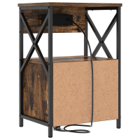 Produktbild för Nattduksbord 2 pcs Rökt ek 40 x 31 x 60 cm Konstruerat trä