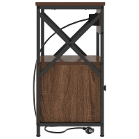 Produktbild för Nattduksbord 2 pcs Brun Ek 40 x 31 x 60 cm Konstruerat trä