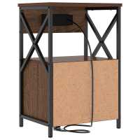 Produktbild för Nattduksbord 2 pcs Brun Ek 40 x 31 x 60 cm Konstruerat trä