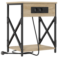 Produktbild för Nattduksbord Sonoma-ek 41 x 31 x 51 cm Konstruerat trä