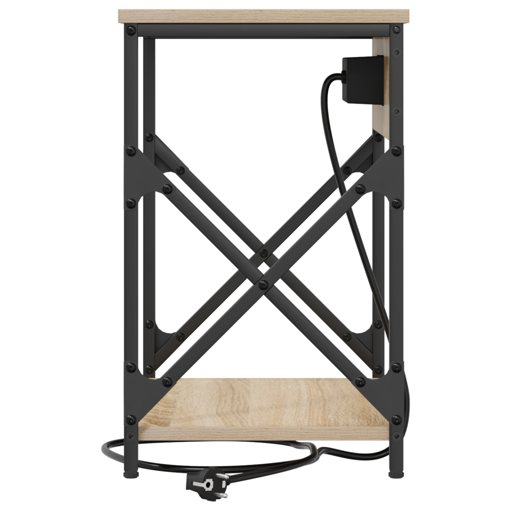 Produktbild för Nattduksbord Sonoma-ek 41 x 31 x 51 cm Konstruerat trä