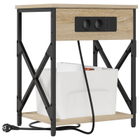 Produktbild för Nattduksbord 2 pcs Sonoma-ek 41 x 31 x 51 cm Konstruerat trä