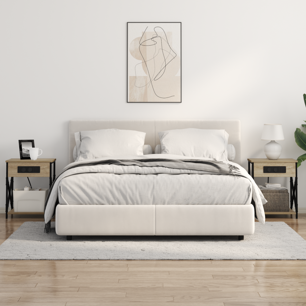 Produktbild för Nattduksbord 2 pcs Sonoma-ek 41 x 31 x 51 cm Konstruerat trä