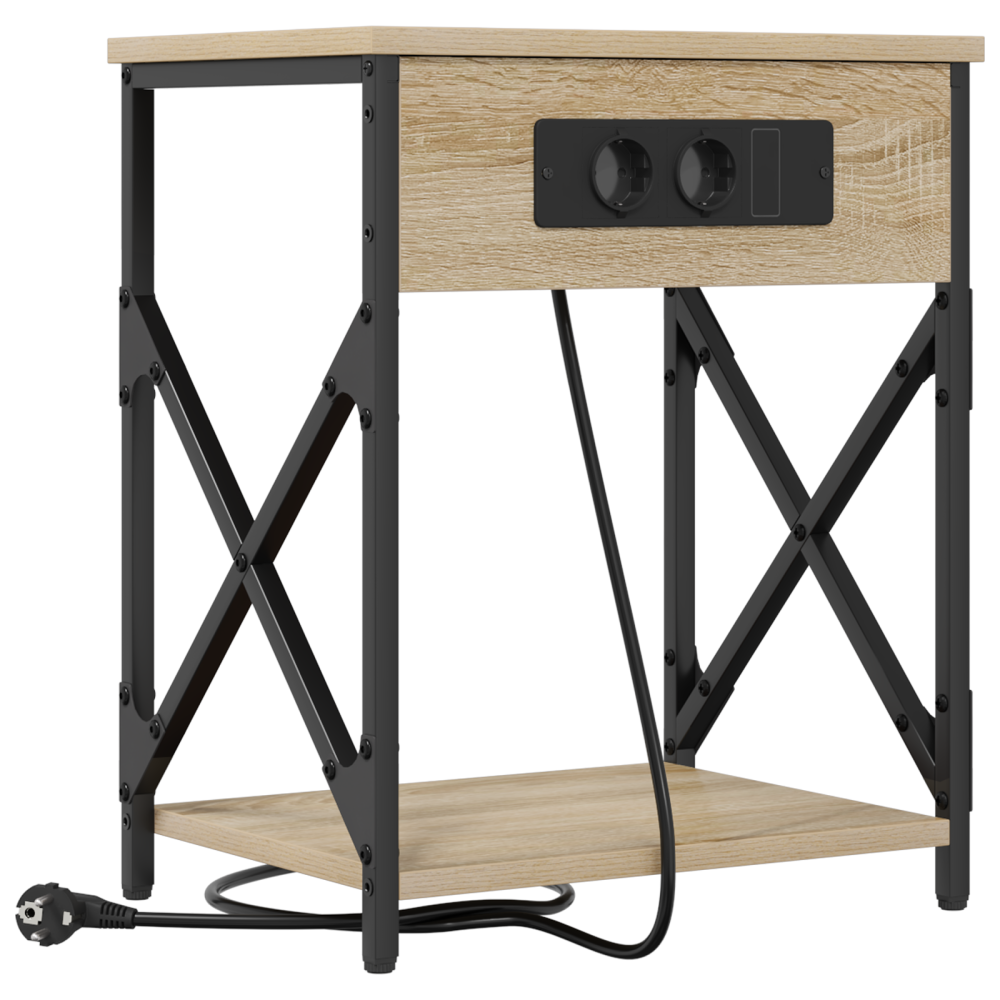 Produktbild för Nattduksbord 2 pcs Sonoma-ek 41 x 31 x 51 cm Konstruerat trä