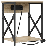 Produktbild för Nattduksbord 2 pcs Sonoma-ek 41 x 31 x 51 cm Konstruerat trä