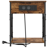 Produktbild för Nattduksbord 2 pcs Rökt ek 41 x 31 x 51 cm Konstruerat trä