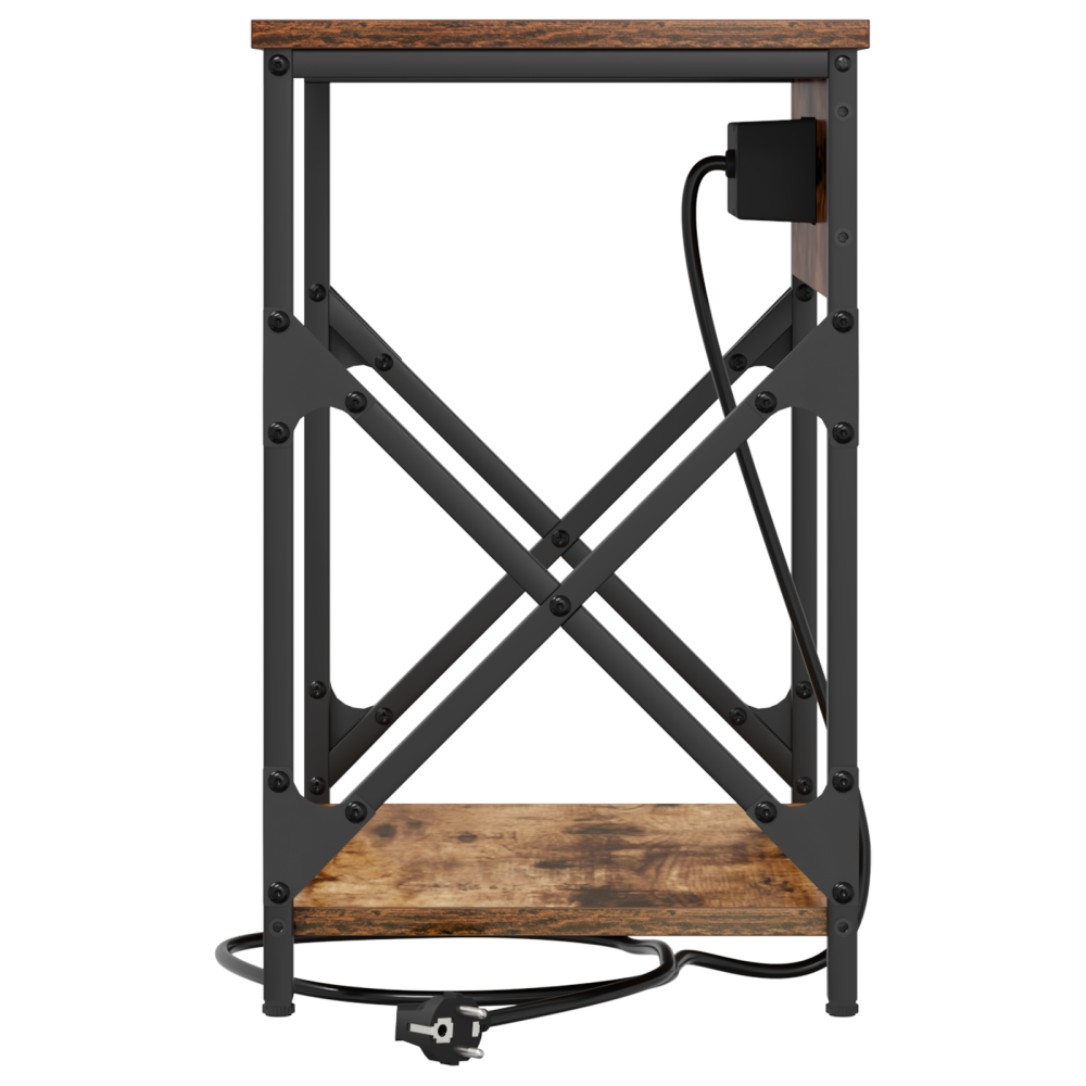 Produktbild för Nattduksbord 2 pcs Rökt ek 41 x 31 x 51 cm Konstruerat trä