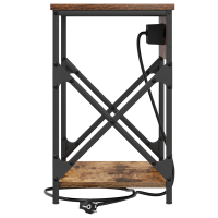 Produktbild för Nattduksbord 2 pcs Rökt ek 41 x 31 x 51 cm Konstruerat trä