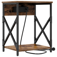 Produktbild för Nattduksbord 2 pcs Rökt ek 41 x 31 x 51 cm Konstruerat trä